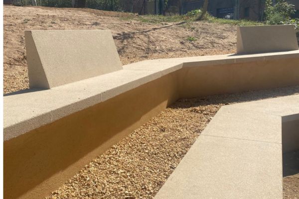 Remate gavion hormigon con respaldo